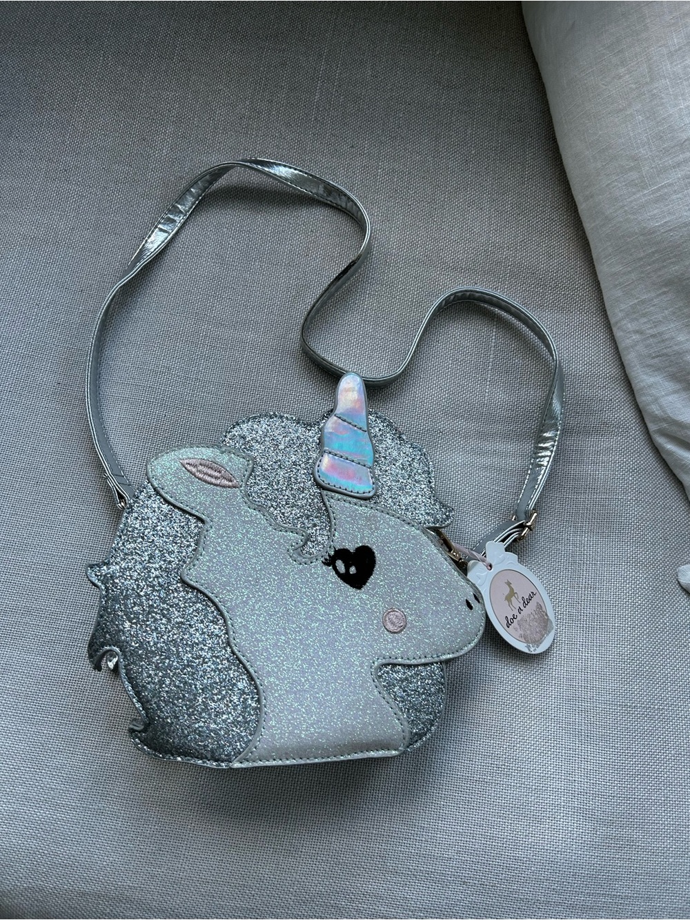 Die a Dear Glitter Unicorn Shoulder Bag for Kids